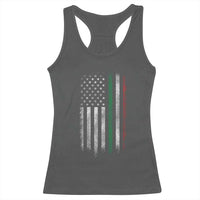 Italian American Flag Racerback Tank Top Retro Italy Flag Italian Family - Wonder Print Shop