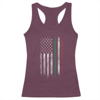 Italian American Flag Racerback Tank Top Retro Italy Flag Italian Family - Wonder Print Shop