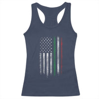Italian American Flag Racerback Tank Top Retro Italy Flag Italian Family - Wonder Print Shop