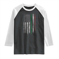 Italian American Flag Raglan Shirt Retro Italy Flag Italian Family - Wonder Print Shop