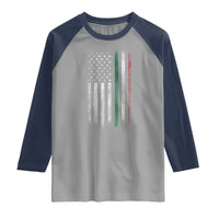 Italian American Flag Raglan Shirt Retro Italy Flag Italian Family - Wonder Print Shop