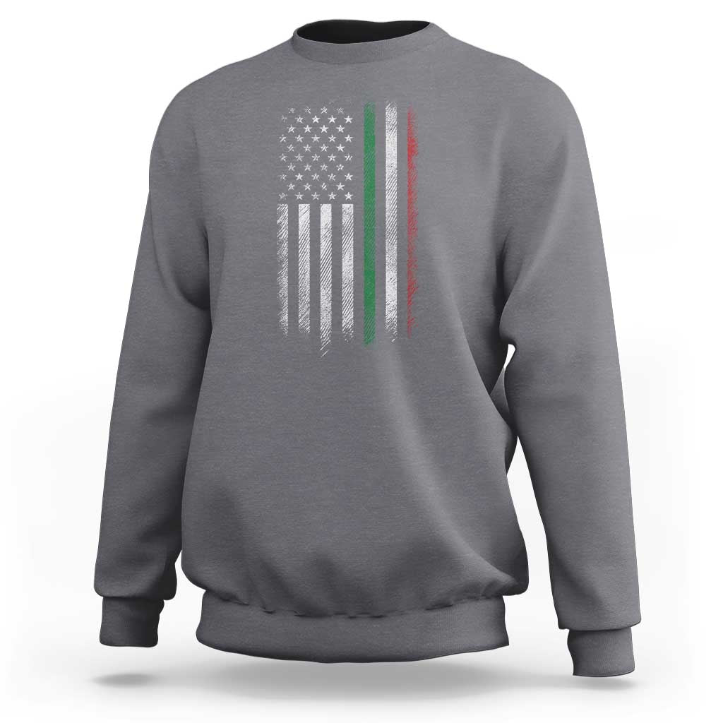 Italian American Flag Sweatshirt Retro Italy Flag Italian Family - Wonder Print Shop