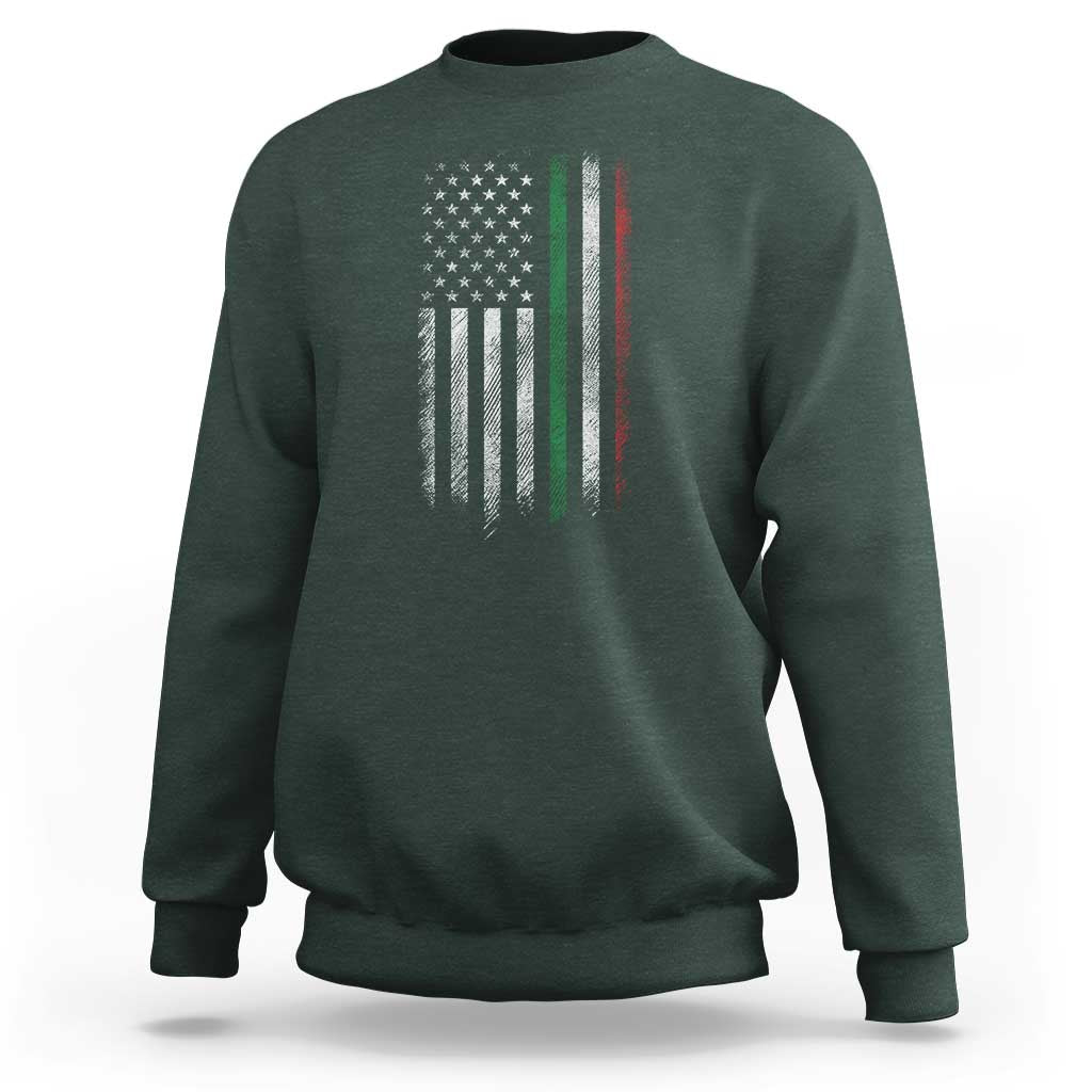 Italian American Flag Sweatshirt Retro Italy Flag Italian Family - Wonder Print Shop