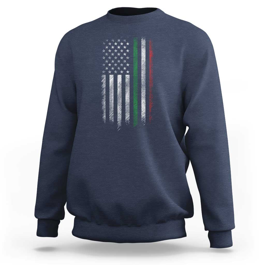 Italian American Flag Sweatshirt Retro Italy Flag Italian Family - Wonder Print Shop