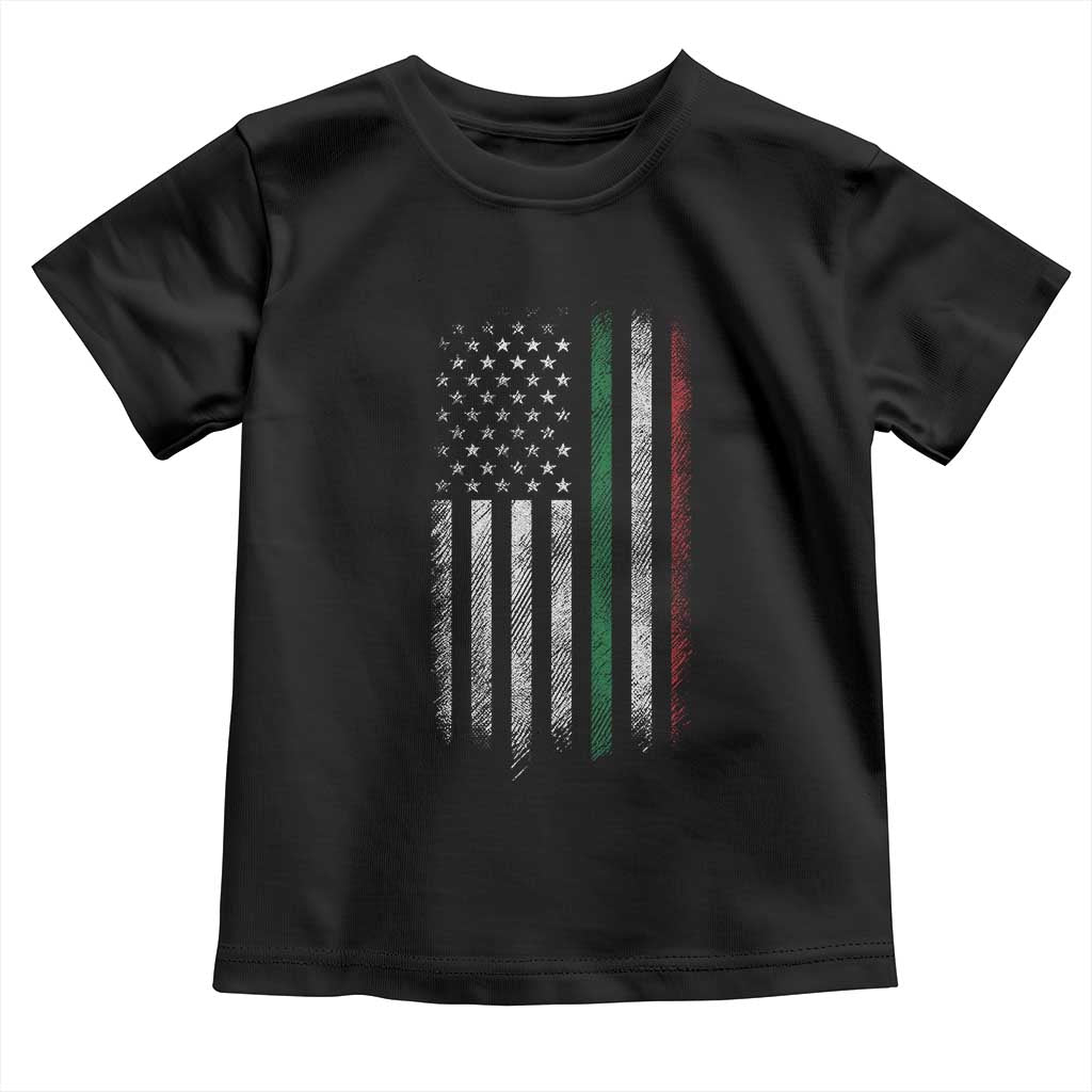Italian American Flag Toddler T Shirt Retro Italy Flag Italian Family - Wonder Print Shop