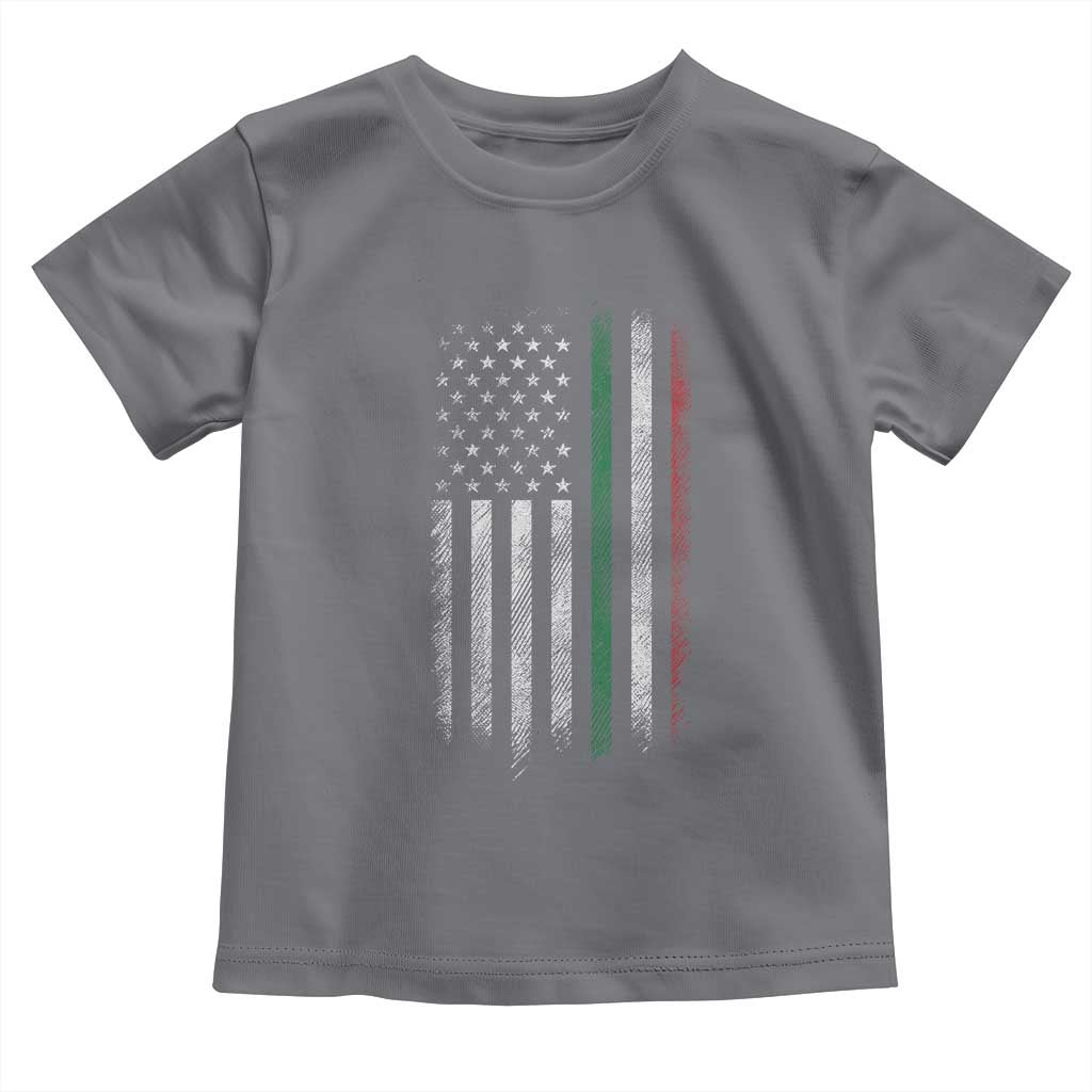 Italian American Flag Toddler T Shirt Retro Italy Flag Italian Family - Wonder Print Shop