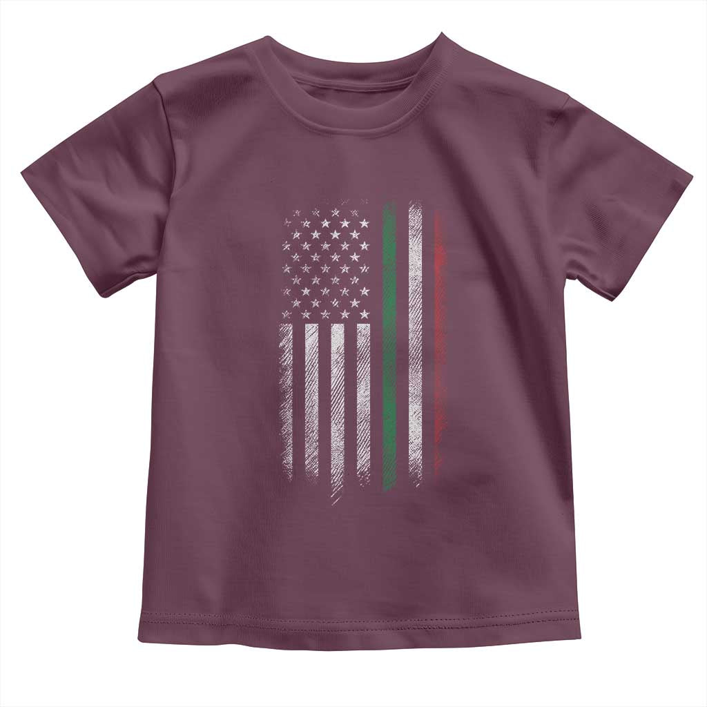 Italian American Flag Toddler T Shirt Retro Italy Flag Italian Family - Wonder Print Shop