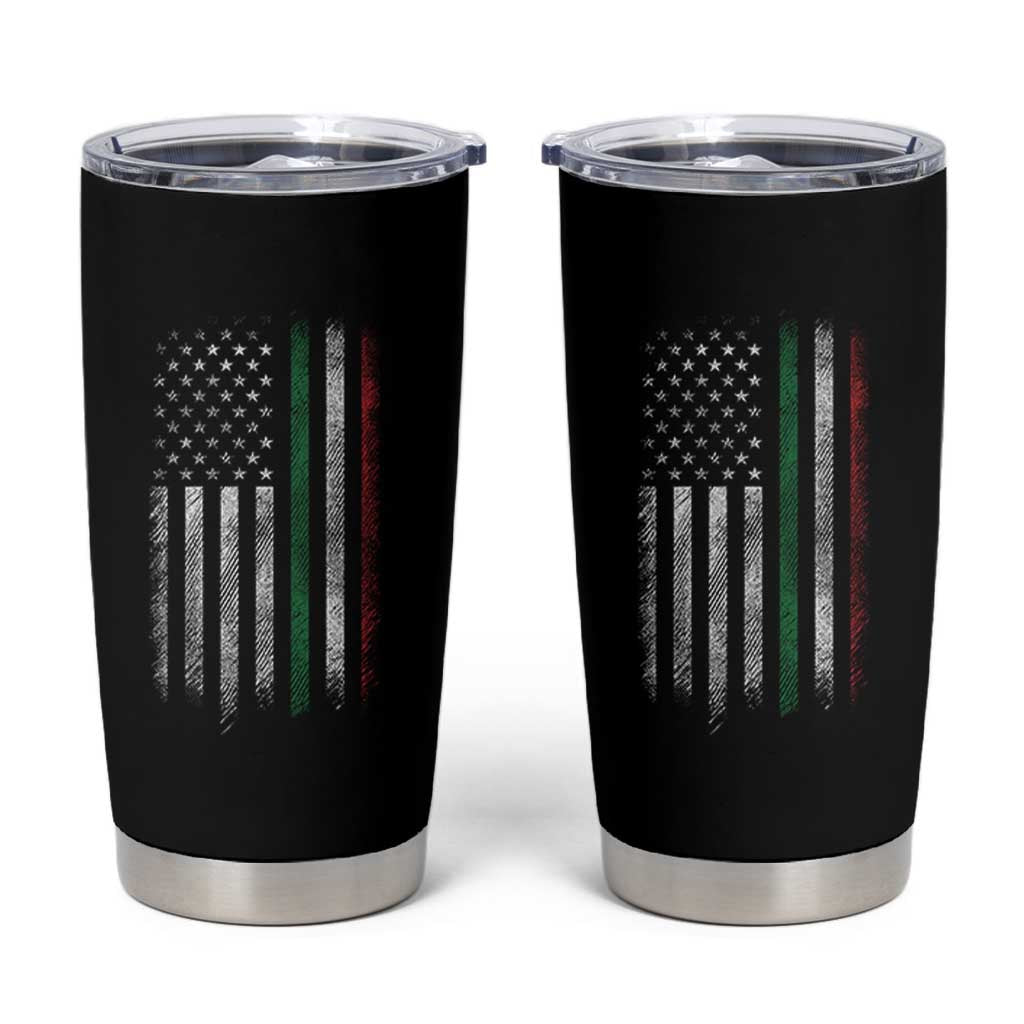 Italian American Flag Tumbler Cup Retro Italy Flag Italian Family - Wonder Print Shop