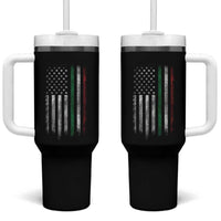Italian American Flag Tumbler With Handle Retro Italy Flag Italian Family - Wonder Print Shop
