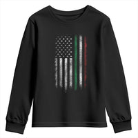 Italian American Flag Youth Sweatshirt Retro Italy Flag Italian Family - Wonder Print Shop