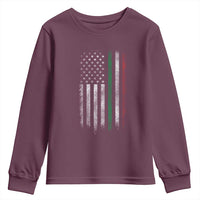 Italian American Flag Youth Sweatshirt Retro Italy Flag Italian Family - Wonder Print Shop