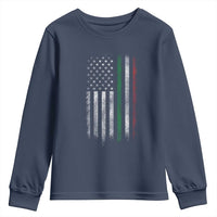 Italian American Flag Youth Sweatshirt Retro Italy Flag Italian Family - Wonder Print Shop