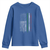 Italian American Flag Youth Sweatshirt Retro Italy Flag Italian Family - Wonder Print Shop
