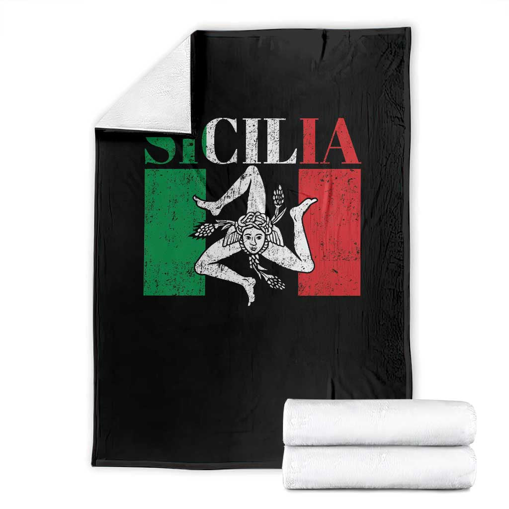 Italian Flag Throw Blanket Pisa Tower Colosseum Classic Scooter Retro - Wonder Print Shop