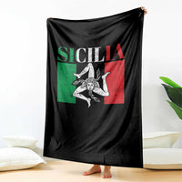 Italian Flag Throw Blanket Pisa Tower Colosseum Classic Scooter Retro - Wonder Print Shop