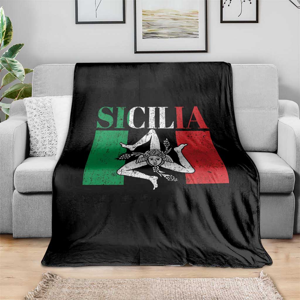Italian Flag Throw Blanket Pisa Tower Colosseum Classic Scooter Retro - Wonder Print Shop