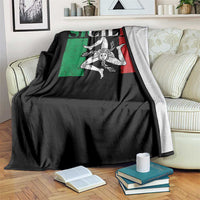 Italian Flag Throw Blanket Pisa Tower Colosseum Classic Scooter Retro - Wonder Print Shop