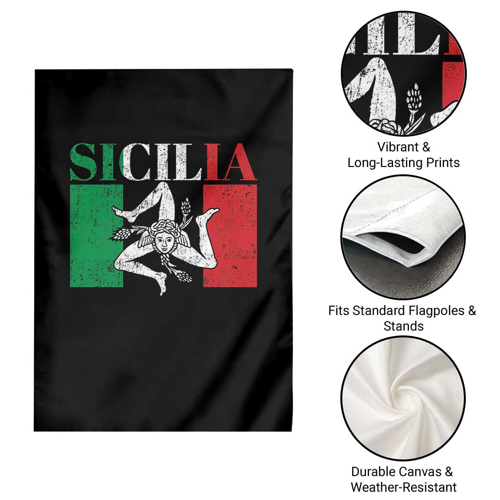 Italian Flag Garden Flag Pisa Tower Colosseum Classic Scooter Retro - Wonder Print Shop