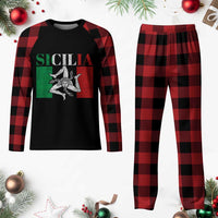 Italian Flag Plaid Pajama Set Pisa Tower Colosseum Classic Scooter Retro - Wonder Print Shop