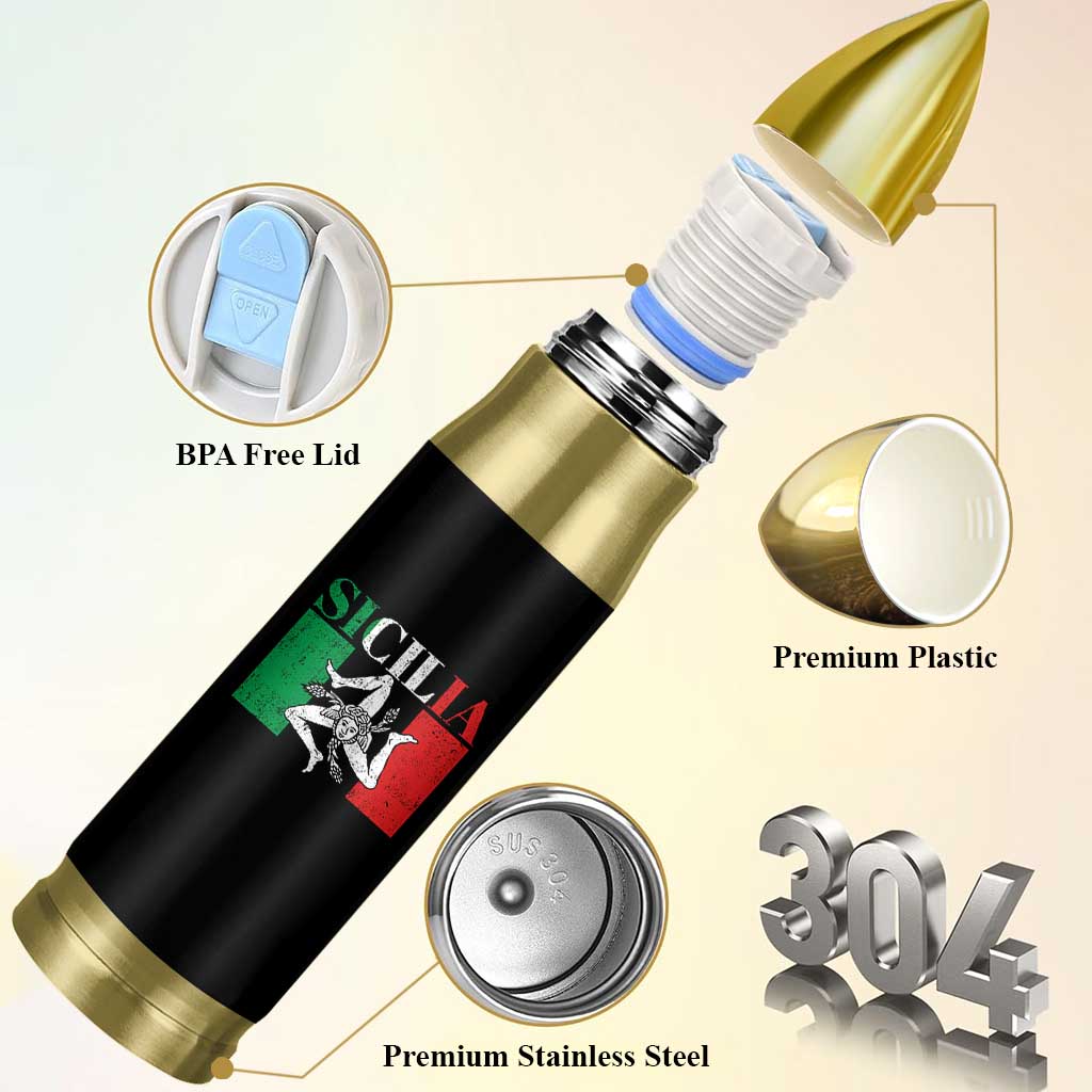 Italian Flag Bullet Tumbler Pisa Tower Colosseum Classic Scooter Retro - Wonder Print Shop