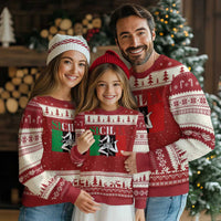 Italian Flag Ugly Christmas Sweater Pisa Tower Colosseum Classic Scooter Retro - Wonder Print Shop