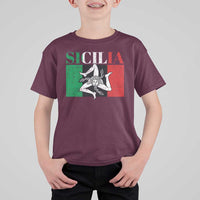Italian Flag T Shirt For Kid Pisa Tower Colosseum Classic Scooter Retro - Wonder Print Shop