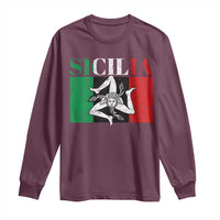 Italian Flag Long Sleeve Shirt Pisa Tower Colosseum Classic Scooter Retro - Wonder Print Shop