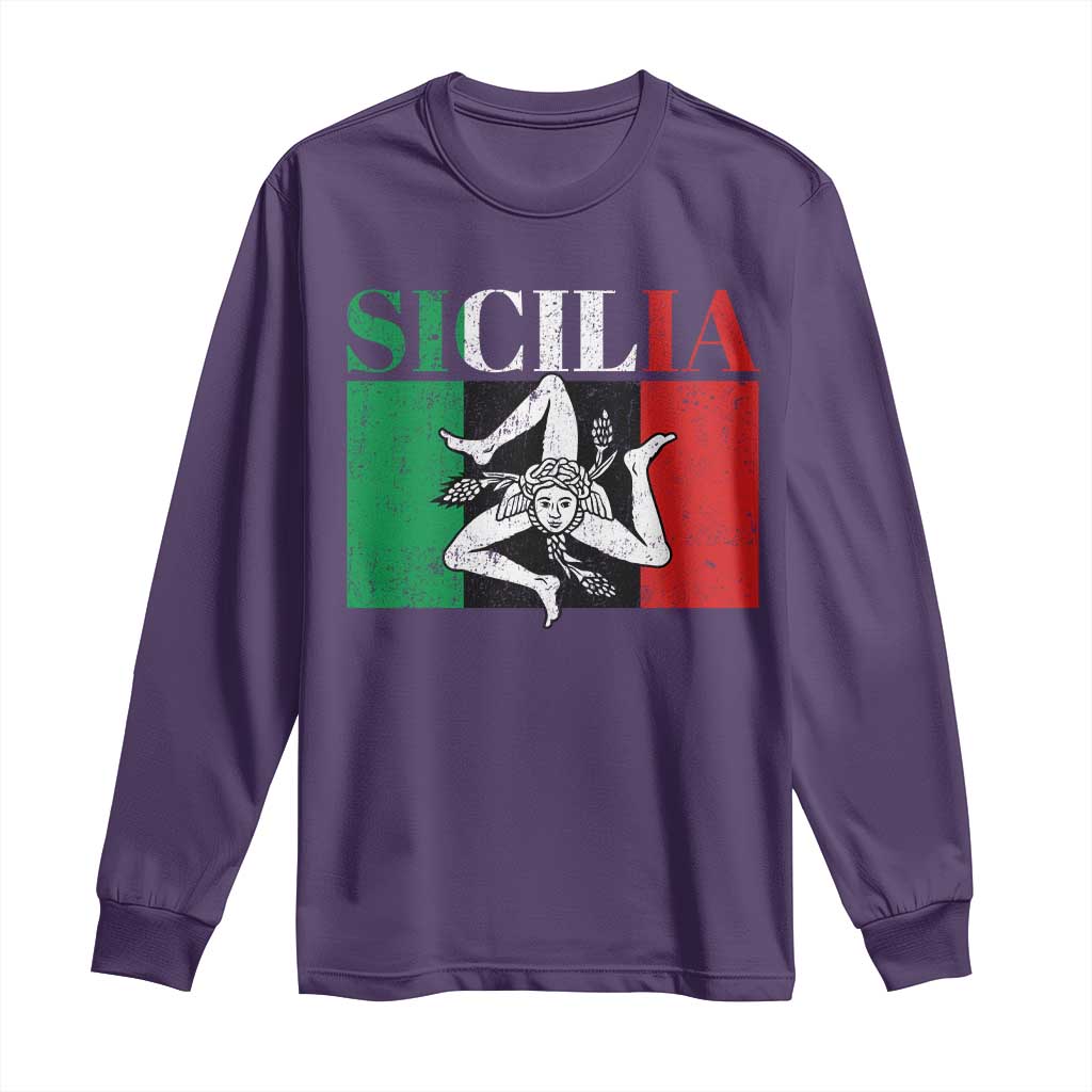 Italian Flag Long Sleeve Shirt Pisa Tower Colosseum Classic Scooter Retro - Wonder Print Shop