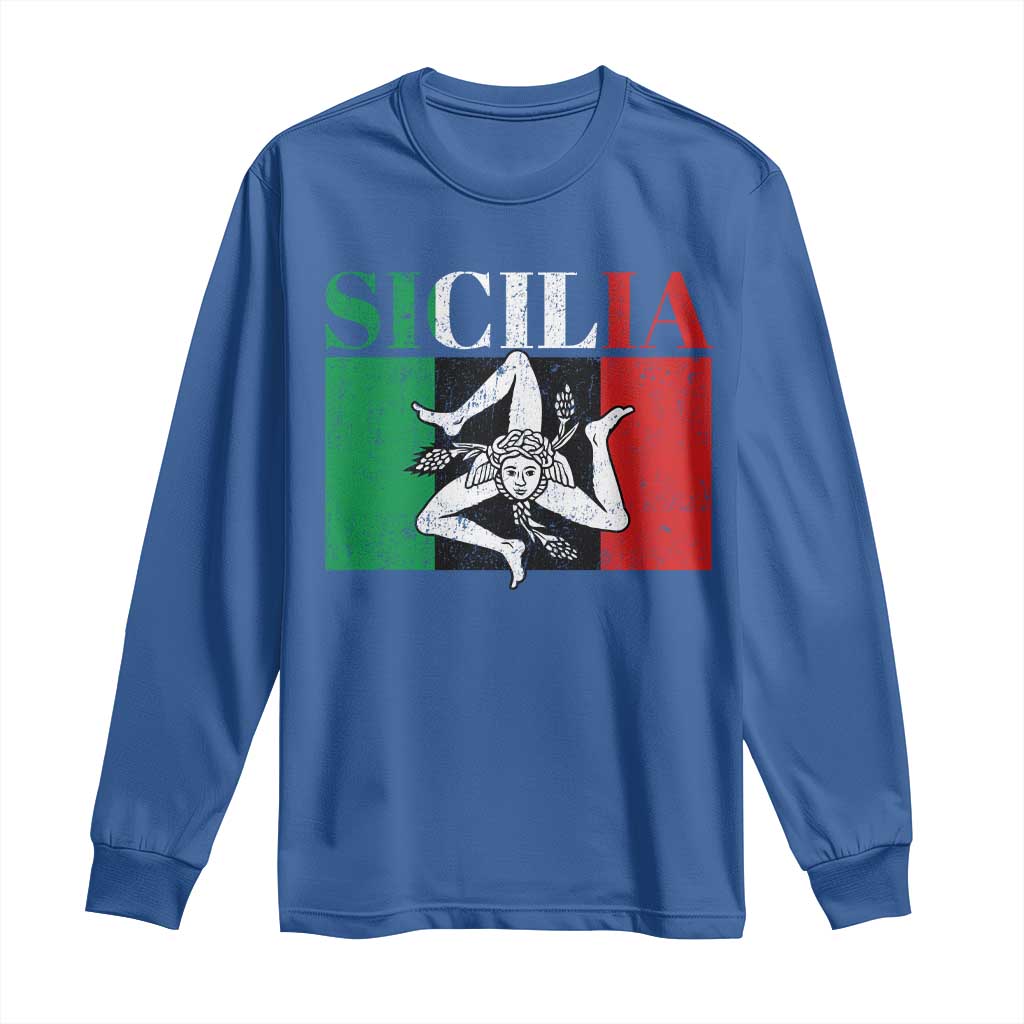 Italian Flag Long Sleeve Shirt Pisa Tower Colosseum Classic Scooter Retro - Wonder Print Shop