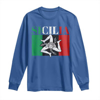 Italian Flag Long Sleeve Shirt Pisa Tower Colosseum Classic Scooter Retro - Wonder Print Shop