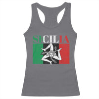 Italian Flag Racerback Tank Top Pisa Tower Colosseum Classic Scooter Retro - Wonder Print Shop