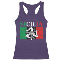 Italian Flag Racerback Tank Top Pisa Tower Colosseum Classic Scooter Retro - Wonder Print Shop