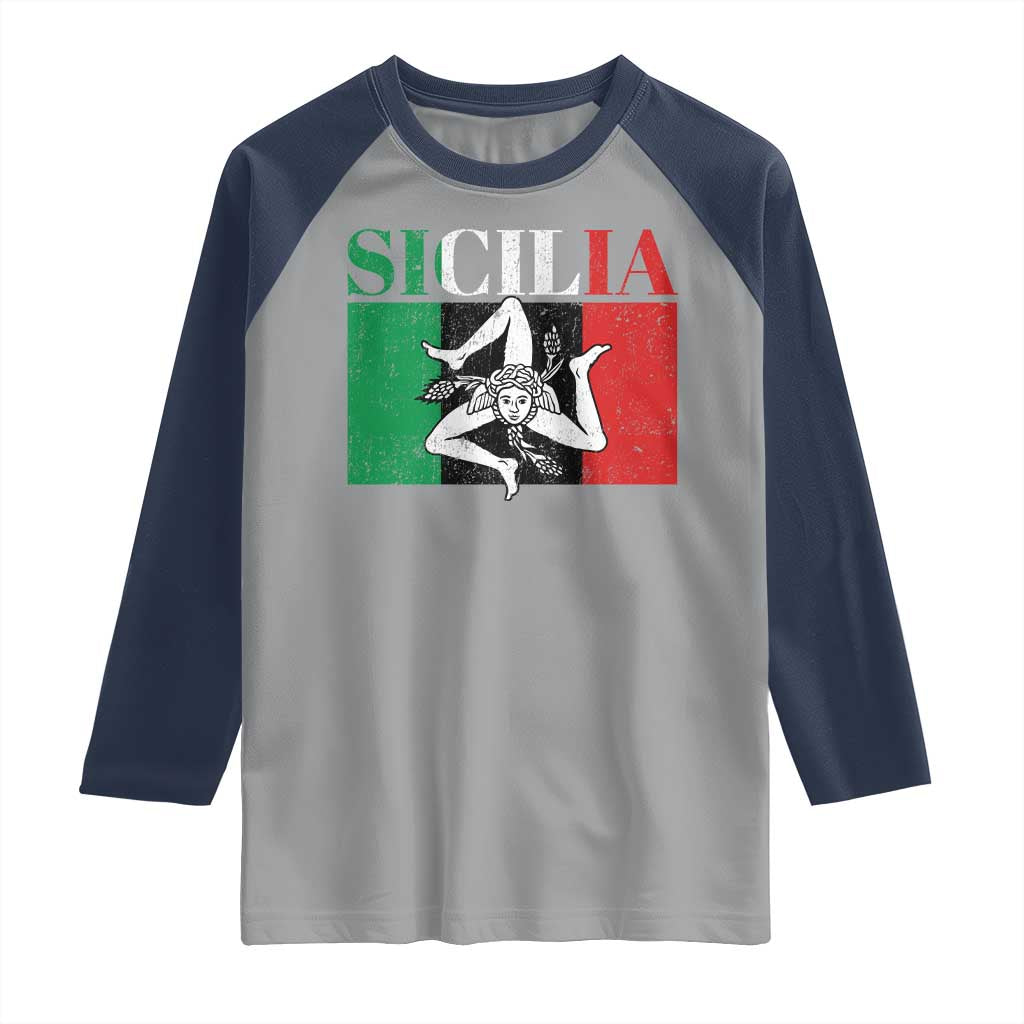 Italian Flag Raglan Shirt Pisa Tower Colosseum Classic Scooter Retro - Wonder Print Shop