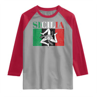 Italian Flag Raglan Shirt Pisa Tower Colosseum Classic Scooter Retro - Wonder Print Shop