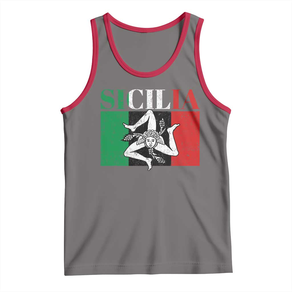 Italian Flag Tank Top Pisa Tower Colosseum Classic Scooter Retro - Wonder Print Shop
