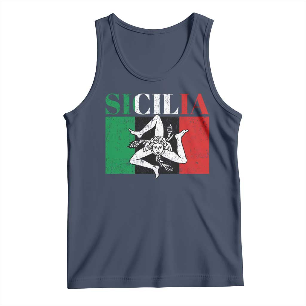 Italian Flag Tank Top Pisa Tower Colosseum Classic Scooter Retro - Wonder Print Shop