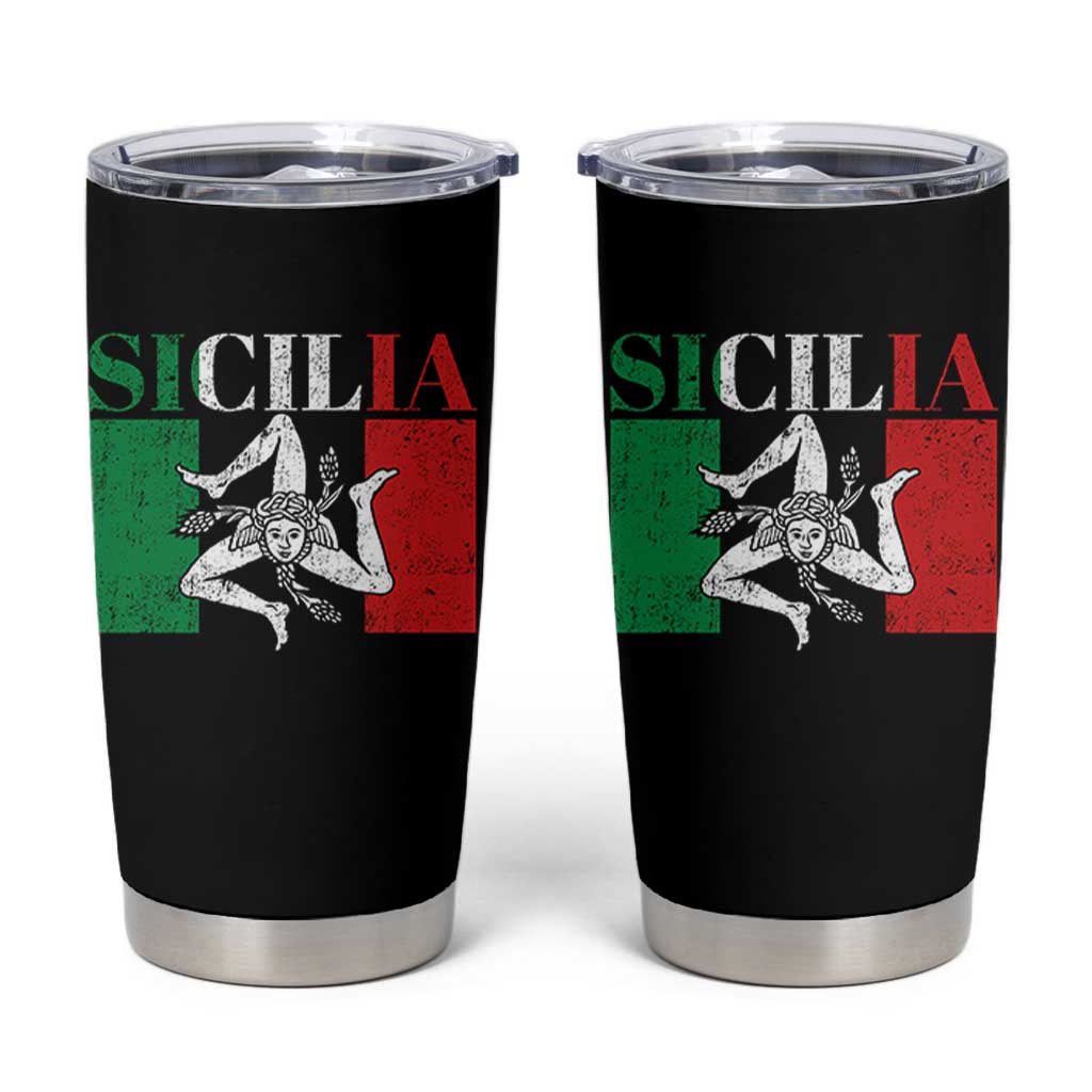Italian Flag Tumbler Cup Pisa Tower Colosseum Classic Scooter Retro - Wonder Print Shop