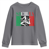 Italian Flag Youth Sweatshirt Pisa Tower Colosseum Classic Scooter Retro - Wonder Print Shop