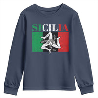 Italian Flag Youth Sweatshirt Pisa Tower Colosseum Classic Scooter Retro - Wonder Print Shop