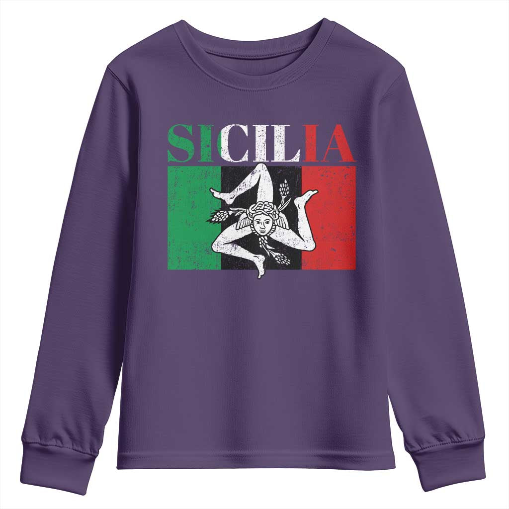 Italian Flag Youth Sweatshirt Pisa Tower Colosseum Classic Scooter Retro - Wonder Print Shop
