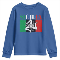 Italian Flag Youth Sweatshirt Pisa Tower Colosseum Classic Scooter Retro - Wonder Print Shop