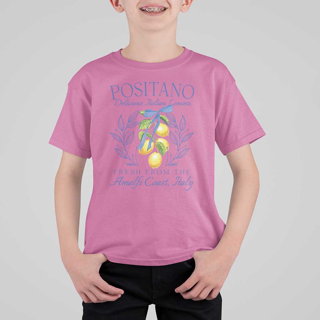 Positano Italy T Shirt For Kid Amalfi Coast Italian Lemons Town Italy Vacation - Wonder Print Shop