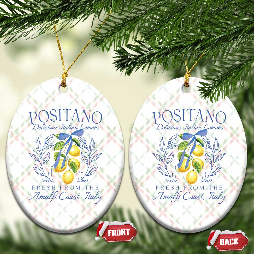 Positano Italy Ceramic Ornament Amalfi Coast Italian Lemons Town Italy Vacation - Wonder Print Shop