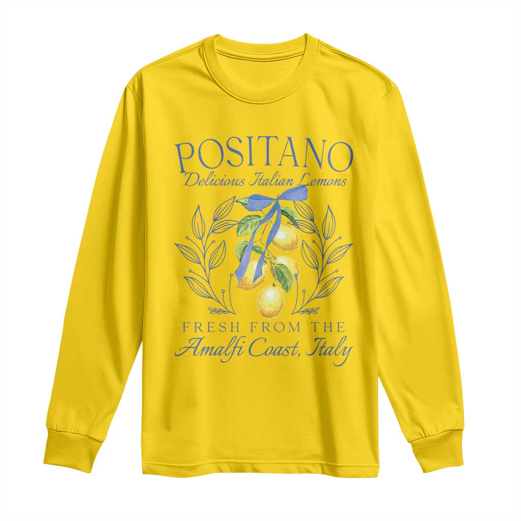 Positano Italy Long Sleeve Shirt Amalfi Coast Italian Lemons Town Italy Vacation - Wonder Print Shop