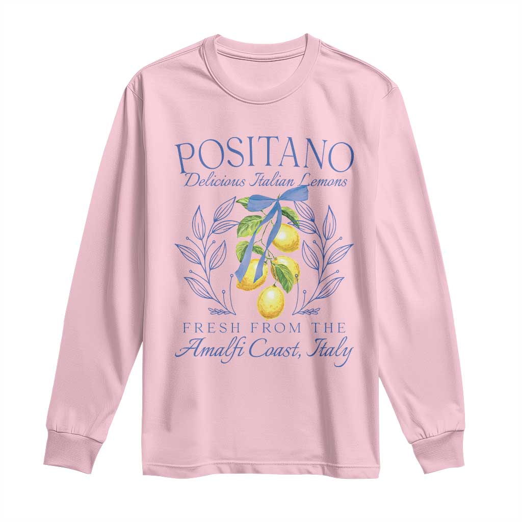 Positano Italy Long Sleeve Shirt Amalfi Coast Italian Lemons Town Italy Vacation - Wonder Print Shop