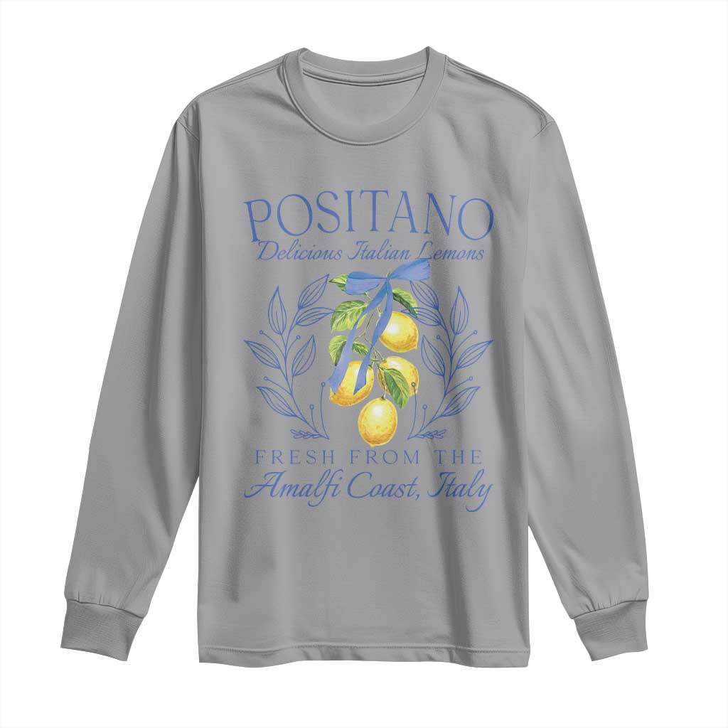 Positano Italy Long Sleeve Shirt Amalfi Coast Italian Lemons Town Italy Vacation - Wonder Print Shop
