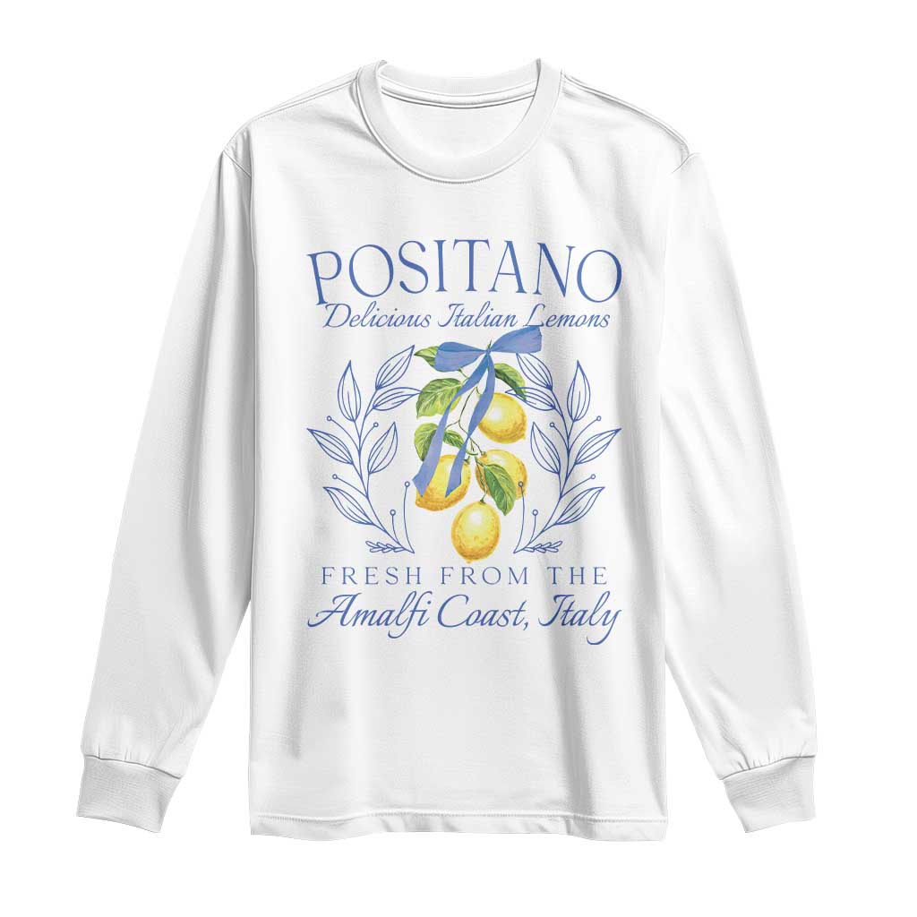 Positano Italy Long Sleeve Shirt Amalfi Coast Italian Lemons Town Italy Vacation - Wonder Print Shop