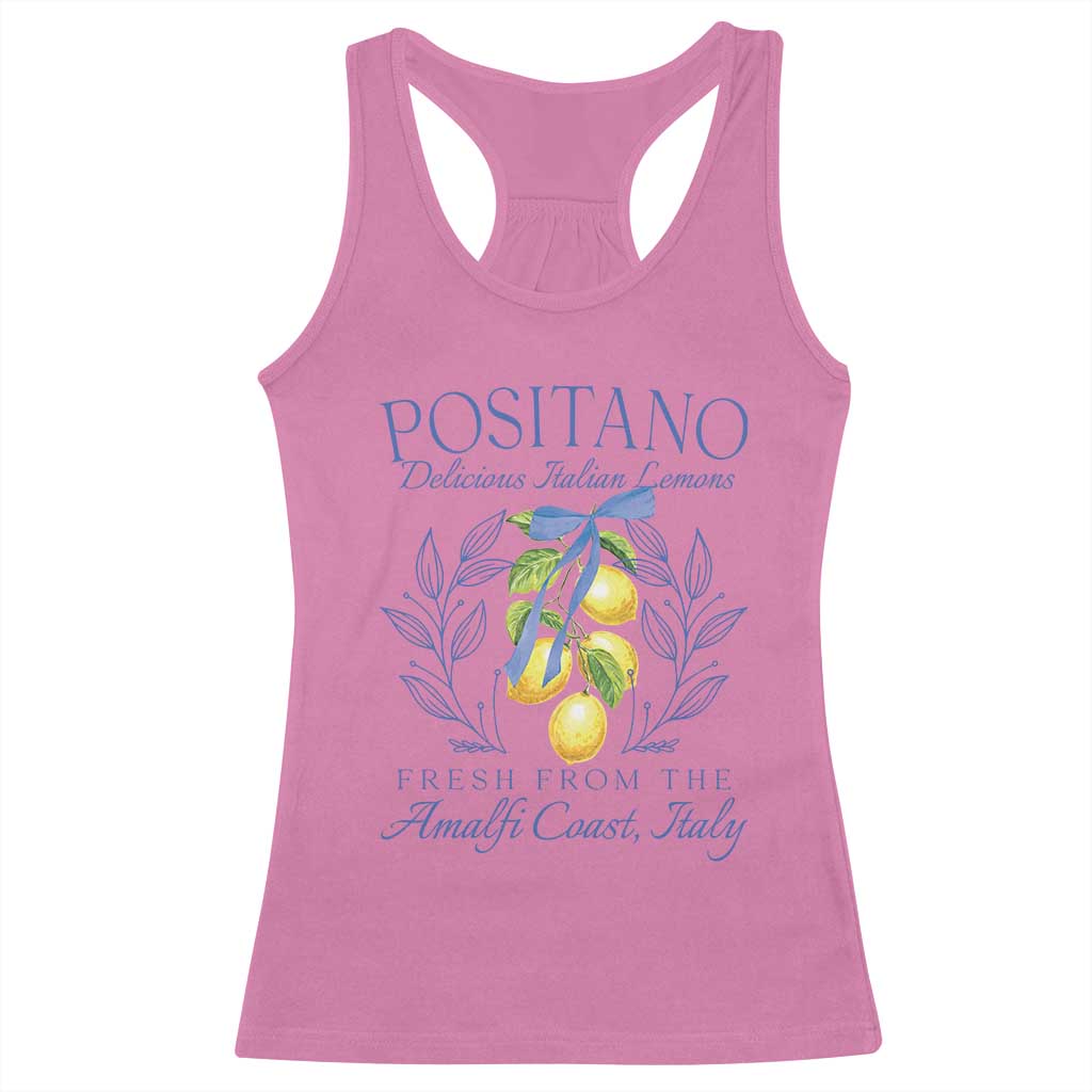 Positano Italy Racerback Tank Top Amalfi Coast Italian Lemons Town Italy Vacation - Wonder Print Shop