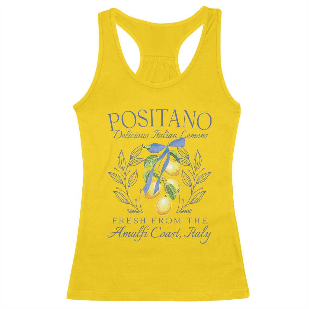 Positano Italy Racerback Tank Top Amalfi Coast Italian Lemons Town Italy Vacation - Wonder Print Shop
