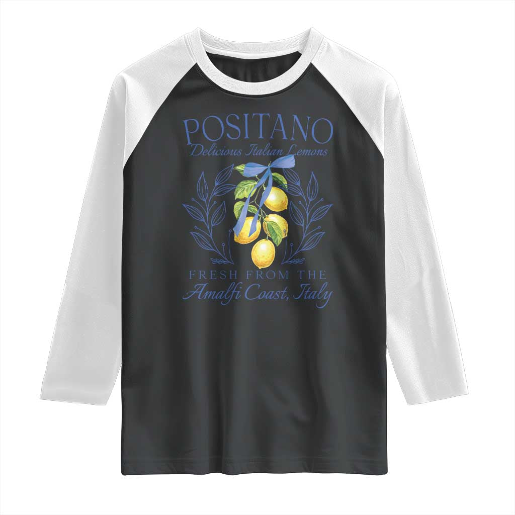 Positano Italy Raglan Shirt Amalfi Coast Italian Lemons Town Italy Vacation - Wonder Print Shop